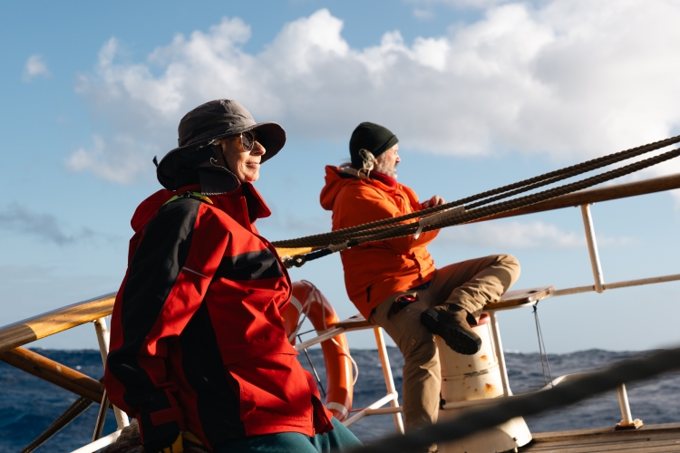 Bark EUROPA sailing from Rapa Nui to Pitcairn & Easter Island by Fraser Edwards