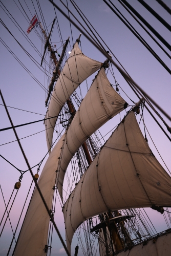 Bark EUROPA sailing from Rapa Nui to Pitcairn & Easter Island by Fraser Edwards