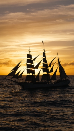Bark EUROPA sailing from Rapa Nui to Pitcairn & Tahiti by Fraser Edwards