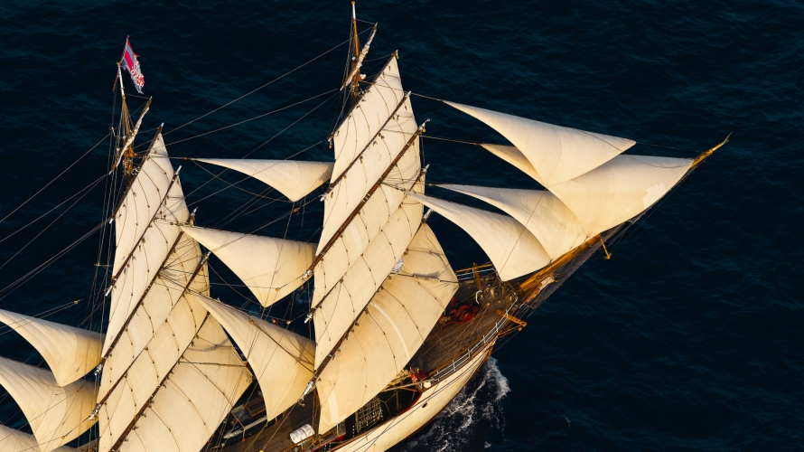 Bark EUROPA sailing from Rapa Nui to Pitcairn & Tahiti by Fraser Edwards
