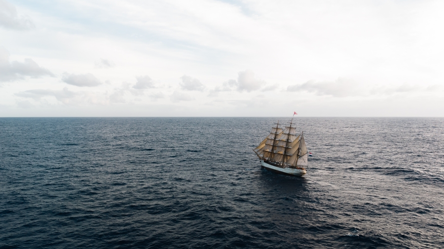 Bark EUROPA sailing from Rapa Nui to Pitcairn & Tahiti by Fraser Edwards