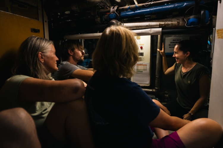 Dungeon tour below decks Bark EUROPA Fraser Edwards