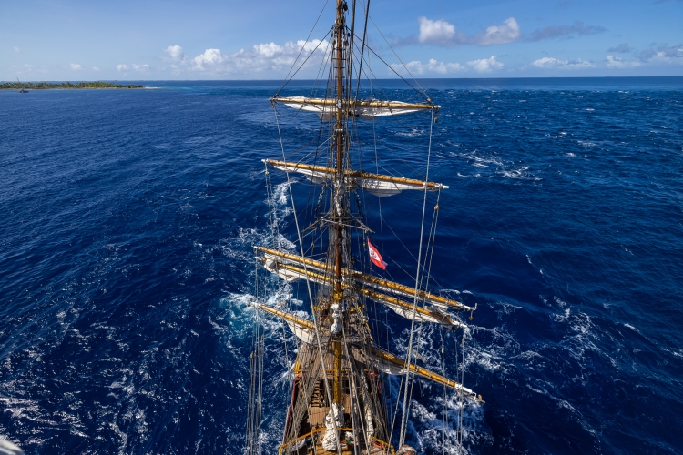 Bark EUROPA Fakarava Pacific Voyages Fraser Edwards