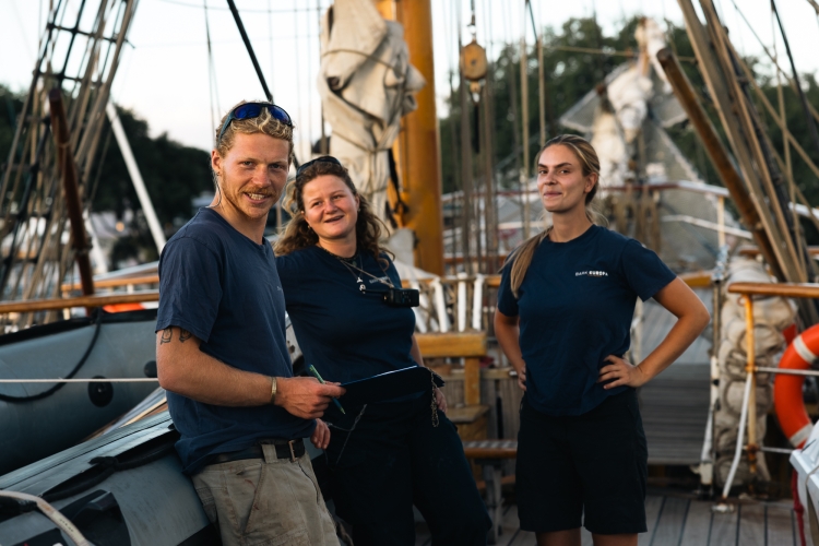 Bark EUROPA in Papeete Tahiti by Fraser Edwards