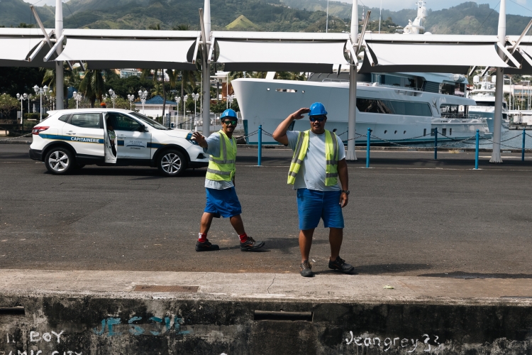 Bark EUROPA sailing from Tahiti by Fraser Edwards