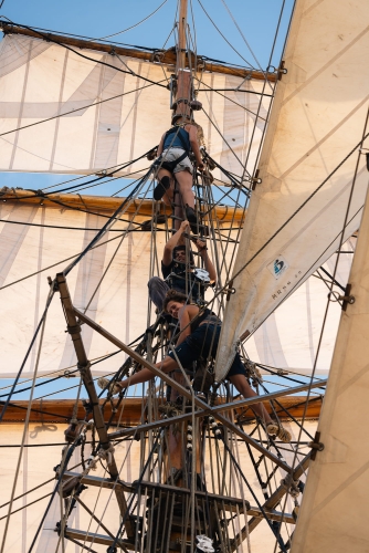Bark EUROPA Sailing from Tahiti to the Cook Islands by Fraser Edwards