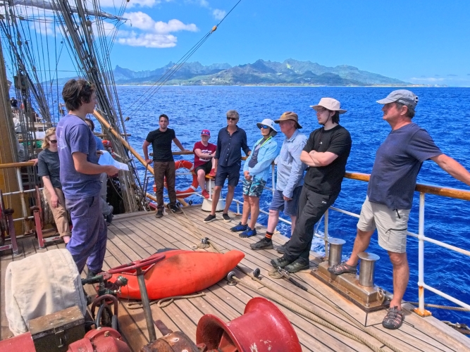 Sailing from Papeete, Tahiti