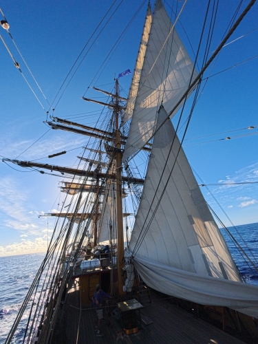Sailing from Papeete, Tahiti