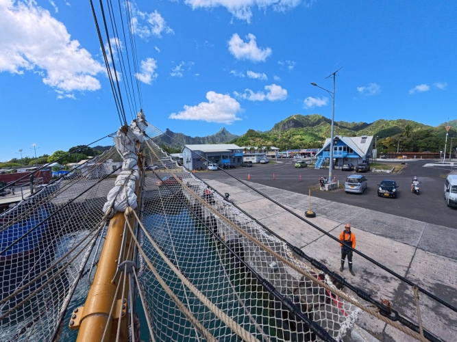 Sailing from Papeete, Tahiti