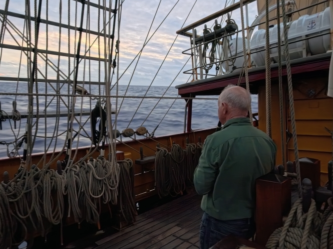 Sailing from Papeete, Tahiti