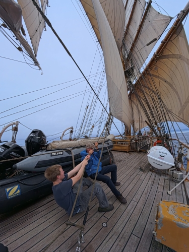 Sailing from the Cook islands to Tonga on board Bark EUROPA
