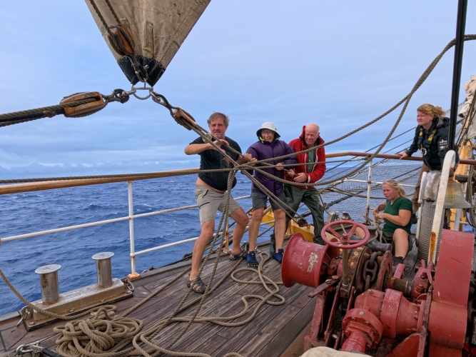 Sailing from the Cook islands to Tonga on board Bark EUROPA
