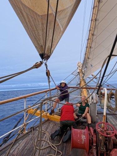 Sailing from the Cook islands to Tonga on board Bark EUROPA