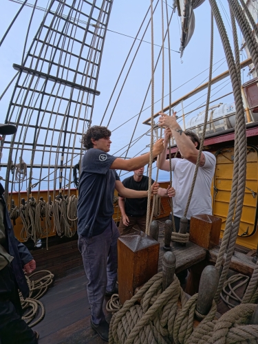 Sailing from the Cook islands to Tonga on board Bark EUROPA