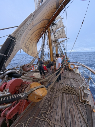Sailing from the Cook islands to Tonga on board Bark EUROPA
