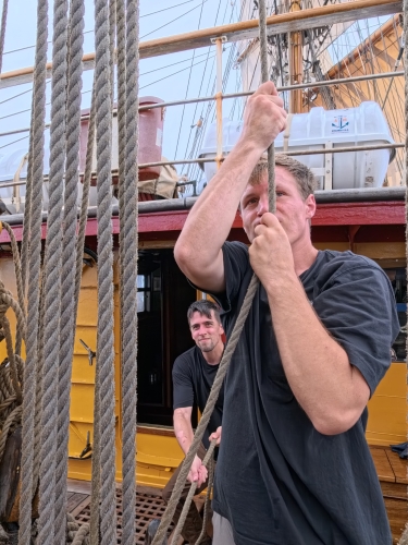 Sailing from the Cook islands to Tonga on board Bark EUROPA
