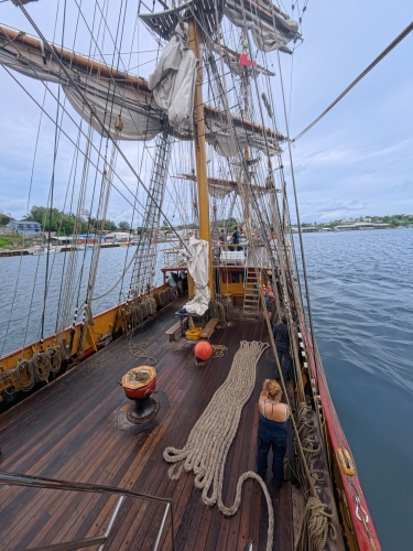 Sailing to Tonga Bark EUROPA by Johanne