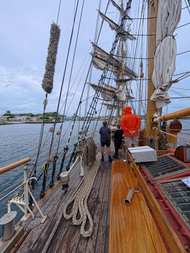 Sailing to Tonga Bark EUROPA by Johanne