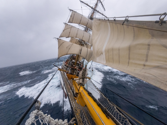 Sailing towards Cape Horn by Jordi Plana Morales
