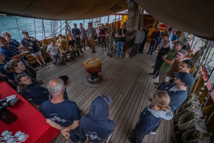 Welcoming the cape horn crew on board in Auckland 2026