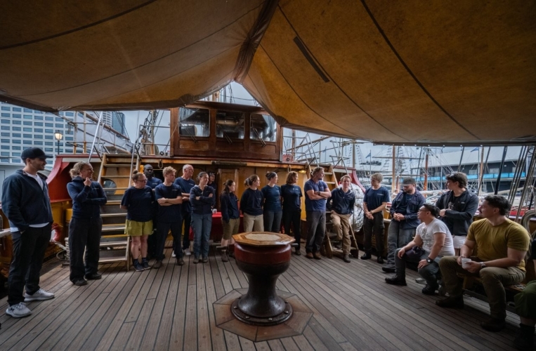 Welcoming the cape horn crew on board in Auckland 2026