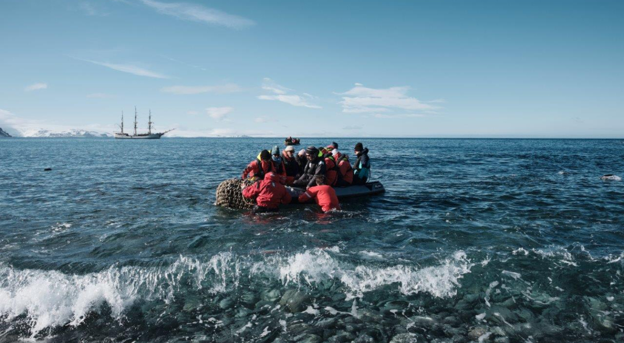 Bark EUROPA landing Antarctica South Shetland Islands Ricky Simko