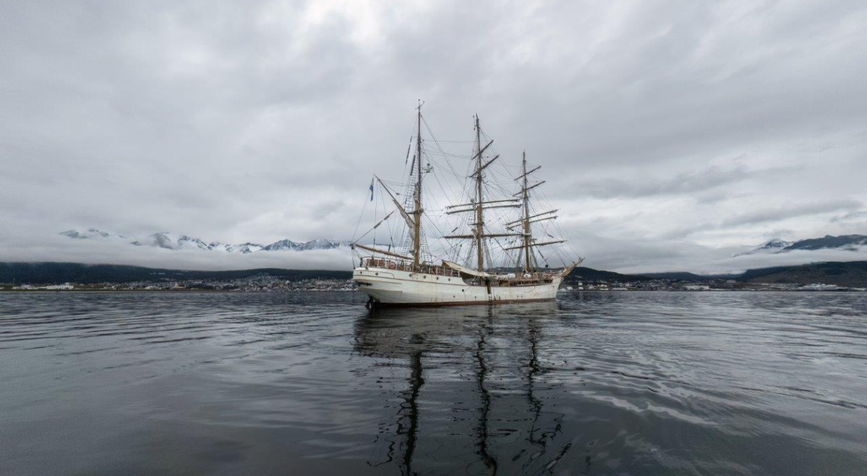 Bark EUROPA at anchor in Ushuaia by Jordi Plana Morales