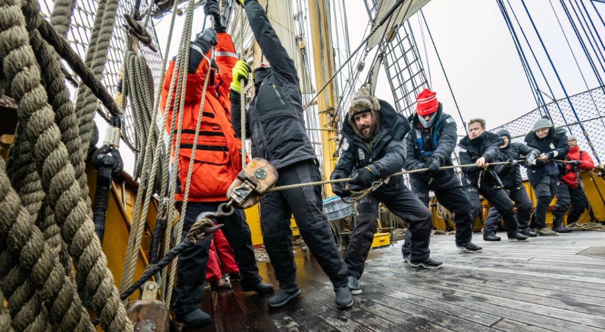 Bark EUROPA sailing to Antarctica