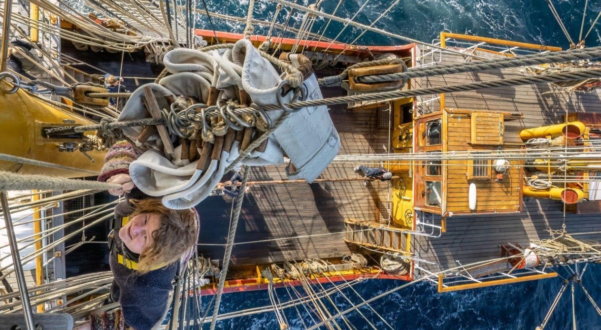 Sailing northwards along the Chilean Coast Bark EUROPA