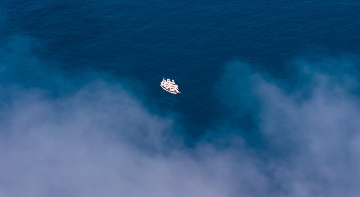 Bark EUROPA Sailing from Tahiti to the Cook Islands by Fraser Edwards