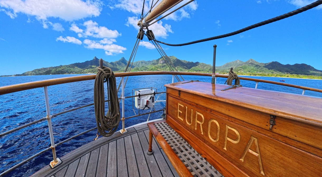 Sailing from Papeete, Tahiti