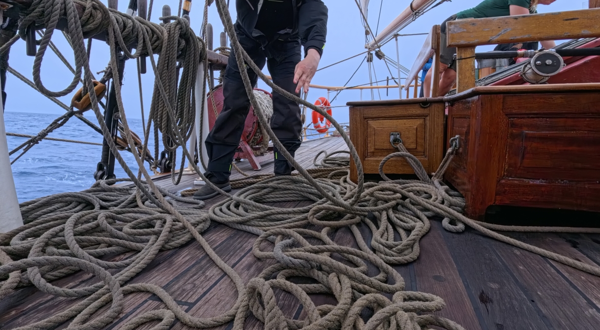 Sailing from the Cook islands to Tonga on board Bark EUROPA
