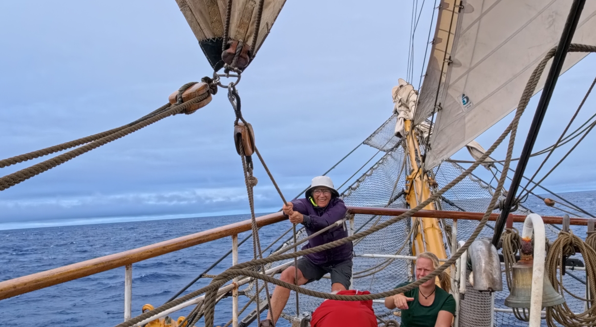 Sailing from the Cook islands to Tonga on board Bark EUROPA