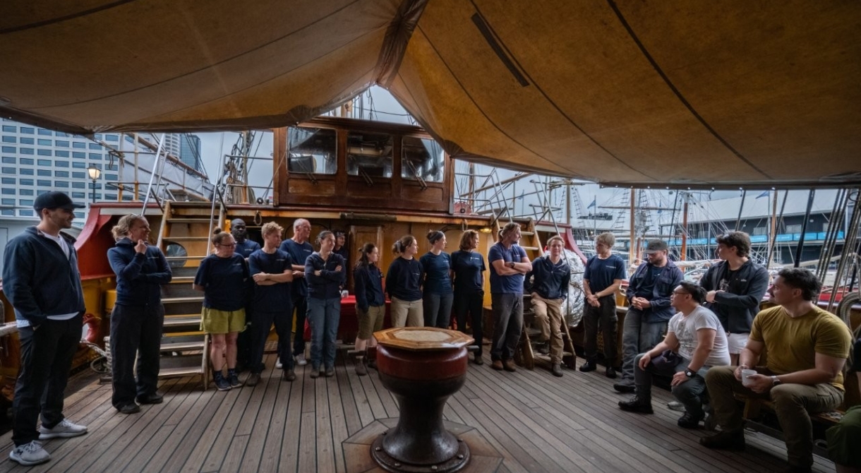 Welcoming the cape horn crew on board in Auckland 2026