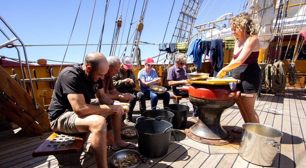 Sailing from Tonga to Auckland Bark EUROPA
