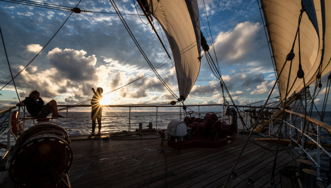 Sails in the wind