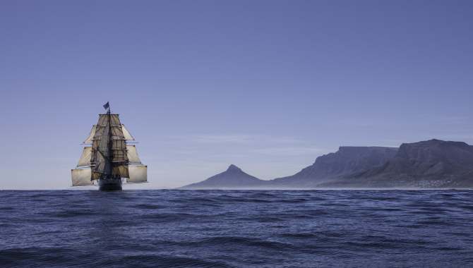 Bark EUROPA under full sail