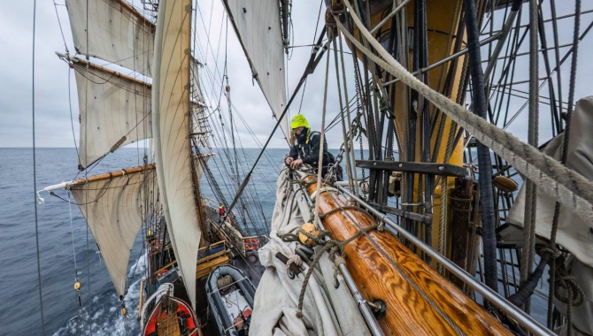 Sail training on the drake passage