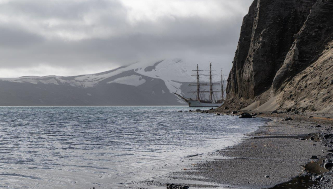 South Shetland Islands,  Deception Island (Telefon Bay and Whalers Bay)