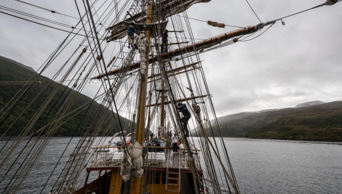 Magellan Straits Canal Gabriel and Seno Almirantazgo Chilean Channels Jordi Morales Bark EUROPA