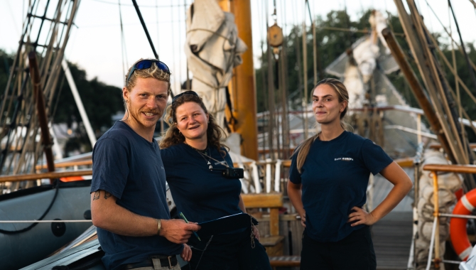 Bark EUROPA in Papeete Tahiti by Fraser Edwards
