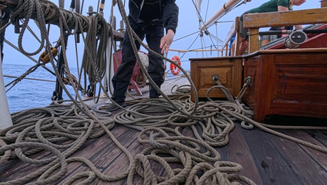 Sailing from the Cook islands to Tonga on board Bark EUROPA