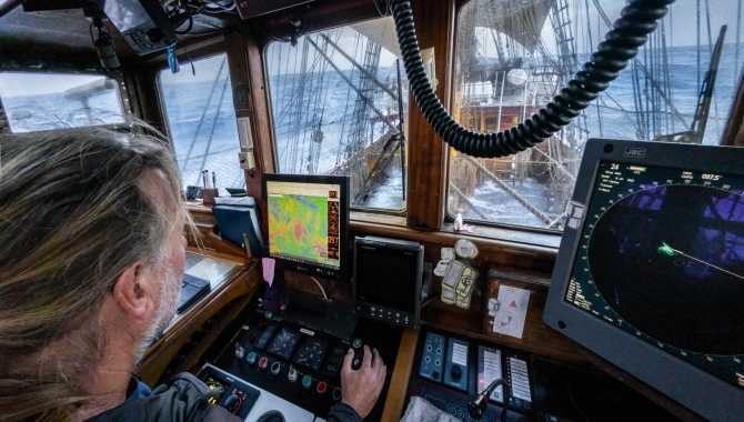 Sailing towards Cape Horn