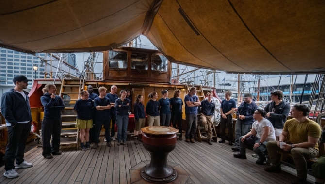 Welcoming the cape horn crew on board in Auckland 2026