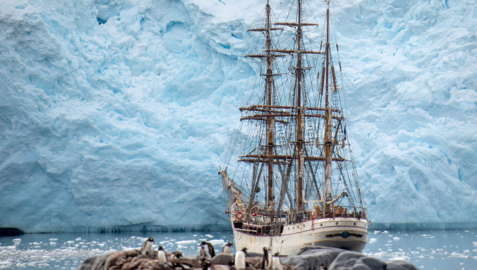 Bark EUROPA in Antarctica