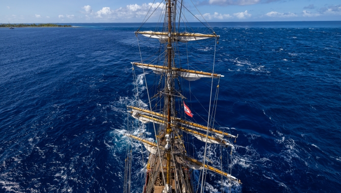 Bark EUROPA Fakarava Pacific Voyages Fraser Edwards