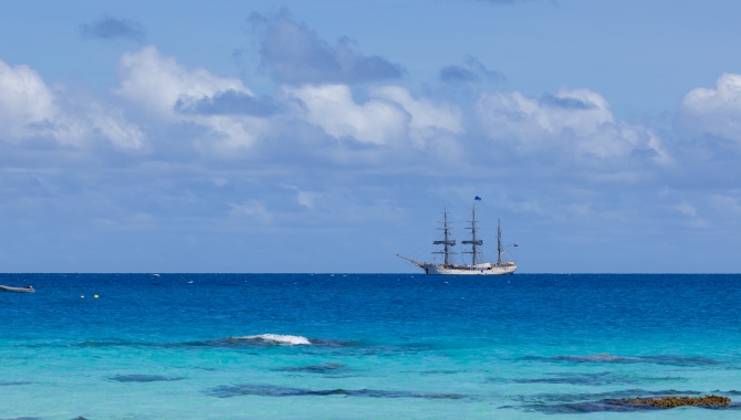 Bark EUROPA Fakarava Pacific Voyages Fraser Edwards
