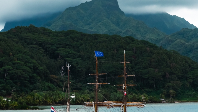 Bark EUROPA Raiatea by Fraser Edwards