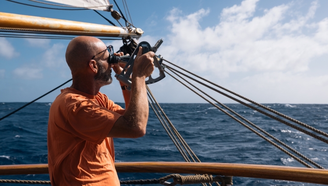 Bark EUROPA on her way to the Cook Islands by Fraser Edwards
