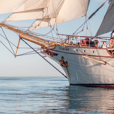 Bark Europa in the Pacific Ocean